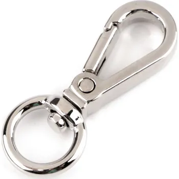 Kovová karabinka otočná, průvlek 9 mm