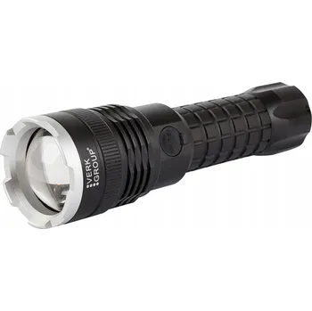 Svítilna LED taktická svítilna P90 silná s zoomem, ruční, dobíjecí SP-1481