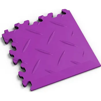 vinylová podlaha Fialový PVC vinylový rohový nájezd Fortelock 2016 (diamant) - 14 x 14 x 0,7 cm