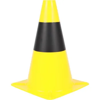 Dopravní zařízení Černo-žlutý plastový dopravní kužel - 21 x 30 cm