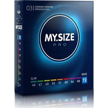 Kondom PREZERVATIVY MY.SIZE PRO VELIKOST 72 MM XXXL TENKÉ 3 KS