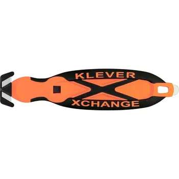 Pracovní nůž Oranžový plastový bezpečnostní nůž KLEVER XCHANGE XC-20