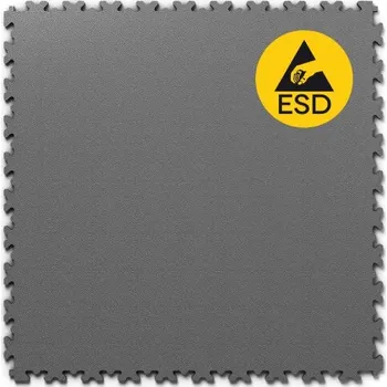 vinylová podlaha Grafitová PVC vinylová zátěžová dlažba Fortelock Industry ESD - 51 x 51 x 0,7 cm