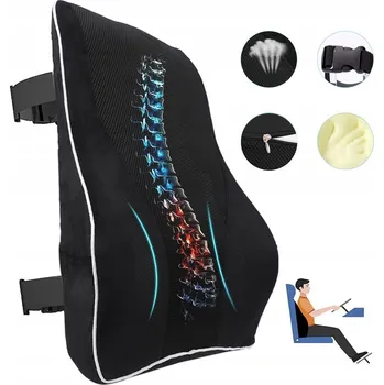 Polštář Ortopedický polštář bederní černý paměťová pěna do auta