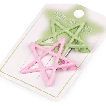 Náramek Kovové sponky do vlasů srdce, hvězdy, brýle, střední, 8 mix hvězda