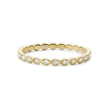 Prsten Fossil Prstýnek JF03749710508 Zlatá 17