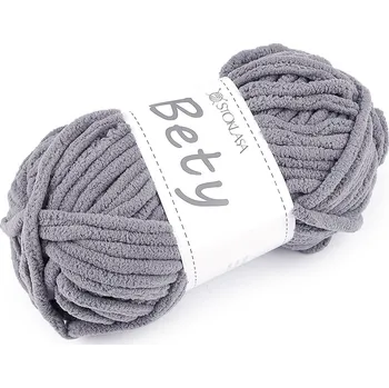 Příze Pletací žinylková příze Bety 100 g, střední, 8 (29) šedá