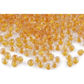 Rokajl 6/0 - 4 mm s průtahem, zářivé barvy, střední, 182 žlutá tmavá