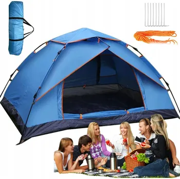 Stan Automatický turistický stan kempingový pro 3-4 osoby, Anty-UV 200*200*130