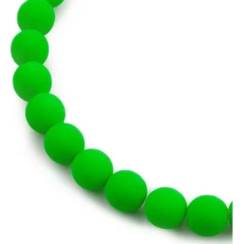 Dětské navlékací korálky Estrela České mačkané korálky Estrela NEON 10 mm zelené