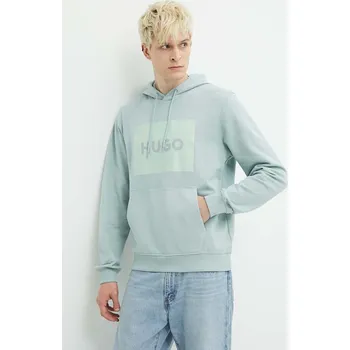 Pánská mikina Bavlněná mikina HUGO 50473168 tyrkysová 06A, vel. L