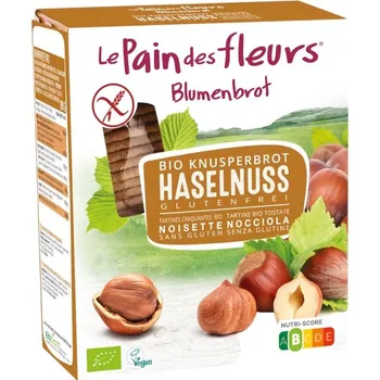 Trvanlivě pečivo Le Pain des Fleurs Křupavé plátky lískooříškové 150 g bio BIO VEGAN BEZLEPEK Množství: 1 ks