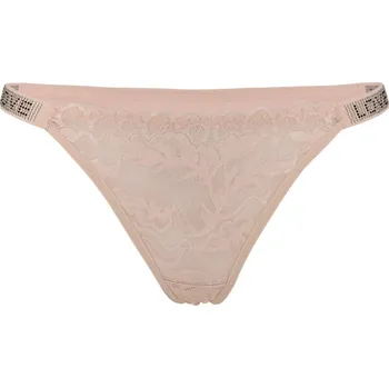 Body Love krajková tanga 3408 XL béžová