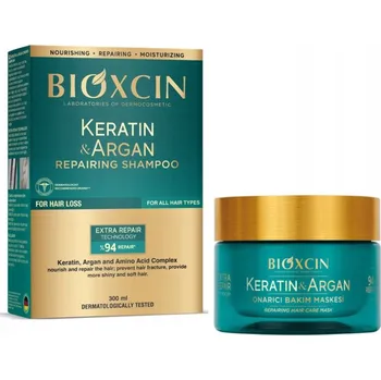 Vlasová regenerace BIOXCIN Keratin & Argan Repair Set (300ml + 225ml) - Náš žhavý TIP!