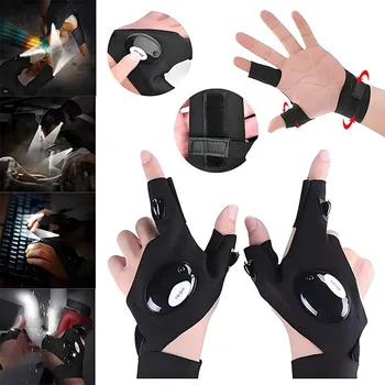 Svítilna Rukavice se světlem LED, svítilna, pro rybaření, kempování, opravy - 1 kus