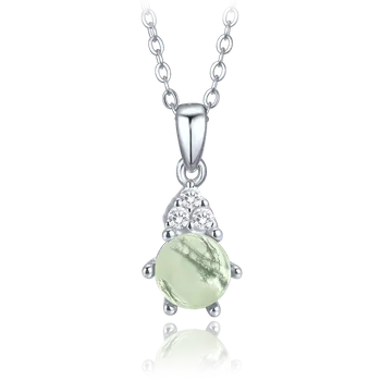 Náhrdelník Moonlit Náhrdelník se světlým mechovým achátem a zirkony