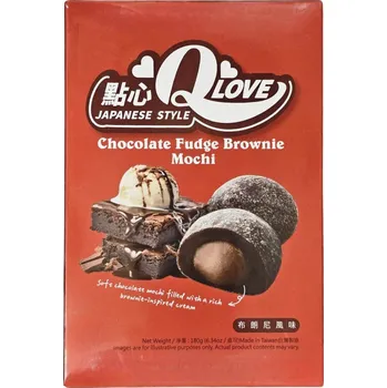 Trvanlivě pečivo QLove Chocolate Fudge Brownie Mochi 180g