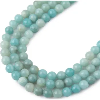 Korálek Korálky z minerálu Amazonit modrý 4 mm