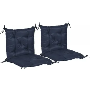 Podsedák 2 polštářů na sezení 98 x 50 cm | modré