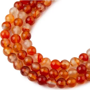 Dětské navlékací korálky Korálky z minerálu Světlý karneol 6 mm