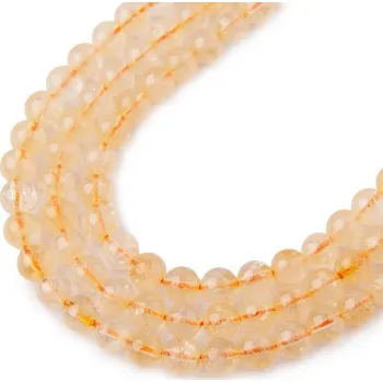 Korálek Korálky z minerálu Citrín 4 mm