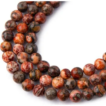 Dětské navlékací korálky Korálky z minerálu Jaspis leopardí 6 mm
