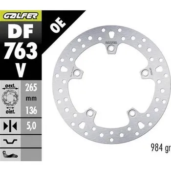 Brzda pro motocykl GALFER brzdový kotouč zadní BMW F 650GS 800/ K1200/ R1200 (265X136X5) (NG1045) (GALFER brzdový kotouč zadní BMW F 650GS 800/ K1200/ R1200 (265X136X5) (NG1045))