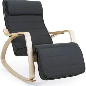 Křeslo Jurhan Houpací křeslo, lenoška SWING nosnost 150kg, 67x115x91cm, antracitová