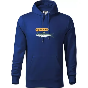 Pánská mikina Long time no sea - Mikina pánská Cape s kapucí - 5XL ( Královská modrá )