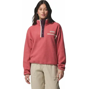 Dámská mikina Columbia Helvetia™ II Cropped Half Snap Fleece W 2092231643 - washed red/moonvista/dark stone S