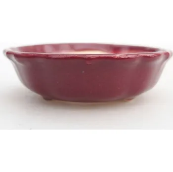 Květináč Mini bonsai miska 7,5 x 7,5 x 2,5 cm vínová