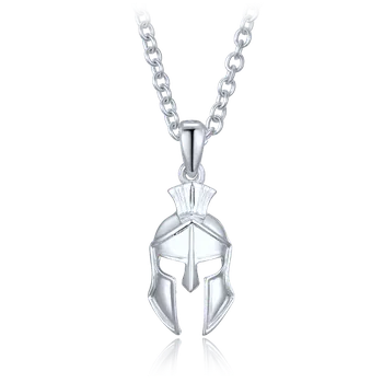 Náhrdelník LAVVU Pánský stříbrný náhrdelník spartan helma