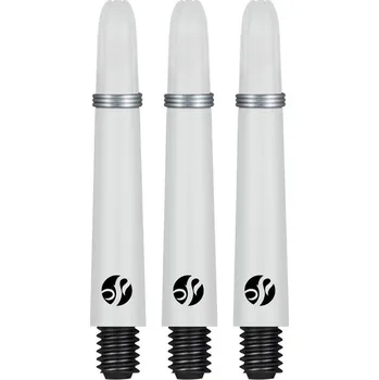 Násadky na šipky Shot Koi Carbon bílé 41mm střední