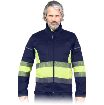 Pánská mikina Reis BAX GY elastická mikina modrá/žlutá