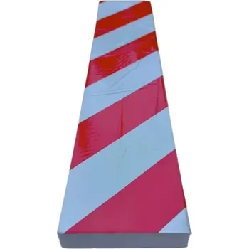 Dětská zábrana Červeno-bílá pěnová ochrana zdí, stěn (pás) - 50 x 10 x 2 cm
