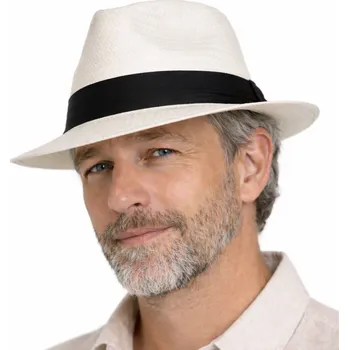 Klobouk SCIPPIS Mineo – letní klobouk v panamském stylu s ripsovou stuhou Velikost: 55 cm (S)