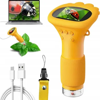 Mikroskop 1080P PŘENOSNÝ RUČNÍ DIGITÁLNÍ MIKROSKOP OPTICKÝ PRO DĚTI HD 2-PALCOVÝ DISPLEJ