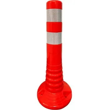 Plotový sloupek Oranžový plastový elastický parkovací sloupek - 7,5 x 45 cm