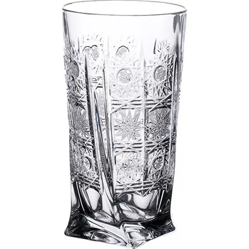 Sklenice Crystalite Bohemia Broušené sklenice Quadro 6 ks 350 ml