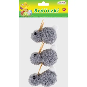 Velikonoční dekorace Velikonoční dekorace - králíčci 3,5 cm 3 ks
