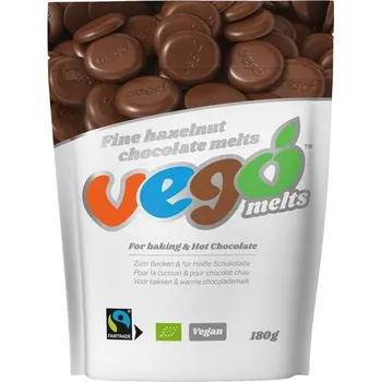 Čokoláda Vego Lískooříškové nugetky 180g bio BIO VEGAN Množství: 1 ks