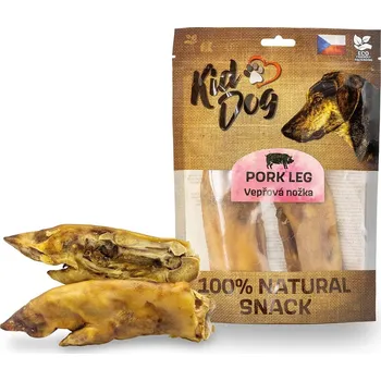 Pamlsek pro psa KIDDOG 100% Natural Snack, vepřová nožka rozpůlená 18 cm / 240 g (2 ks)