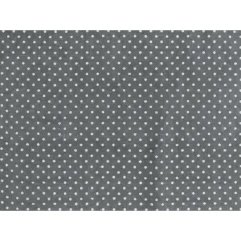 Bavlněná metráž / imitace lnu hrubší, puntík METRÁŽ - 3 šedá neutrální