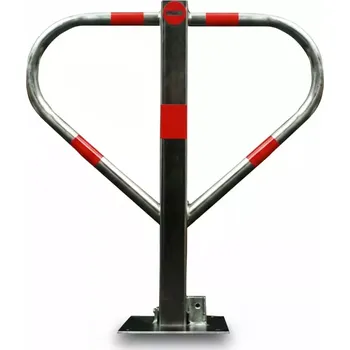 Plotový sloupek Černo-červený ocelový parkovací sloupek Butterfly - 55 x 60 cm