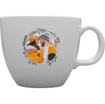 Personalizovaný MEGA XXL keramický hrnek 1000 ml s květinovým ohraničením