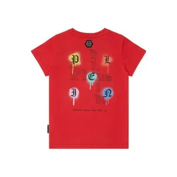 Pánské tričko PHILIPP PLEIN T-Shirt 27609 Červená Regular Fit 12