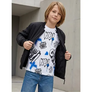 Sinsay - Bavlněné vzorované tričko - bílá - 306HM-00X - 306HM-00X-164