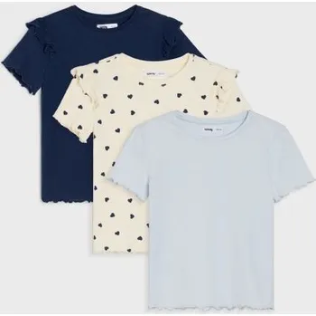 Oblečení a móda Sinsay - Bavlněná trička 3 pack - vícebarevná - 719DY-MLC - 719DY-MLC-110