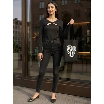 Dámská halenka Sinsay - Halenka z viskózy - černá - 560HC-99X - 560HC-99X-S