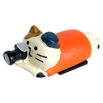 Selfie tyč Krytka blesku fotoaparátu 1,84 x 2,49 x 5,49 cm Motiv ležící kočky s kamerou Dekorativní ochrana sáněk